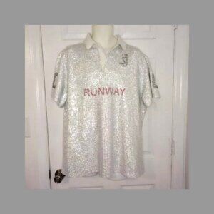 Shane Justin Swarovski Crystal Polo Shirt